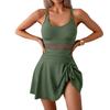 Women’s Summer Bathing Suit Fashion Swim Dress One-Piece Swimsuit, Backless Swimwear