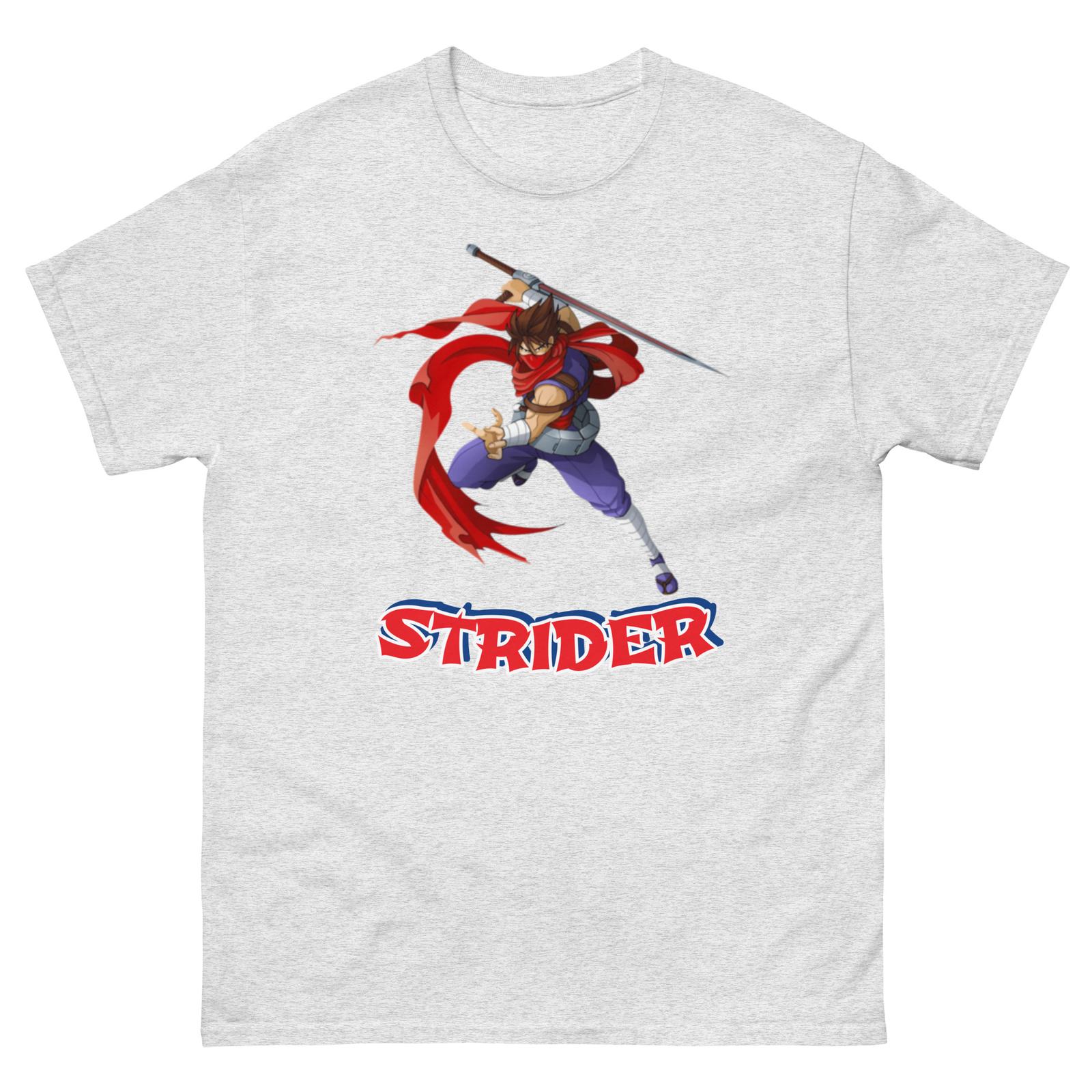 Unisex Strider Tee, Video Game Graphic T-Shirt Mens Womens Tees Top, Retro Strider Hiryu Tee XL