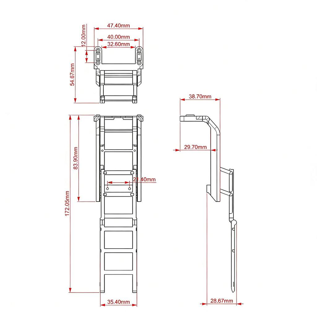 Universal RC Crawler Accessories 1 10 Model Car Ladder Roof Stairs Upgrade Kit for DIY Modification