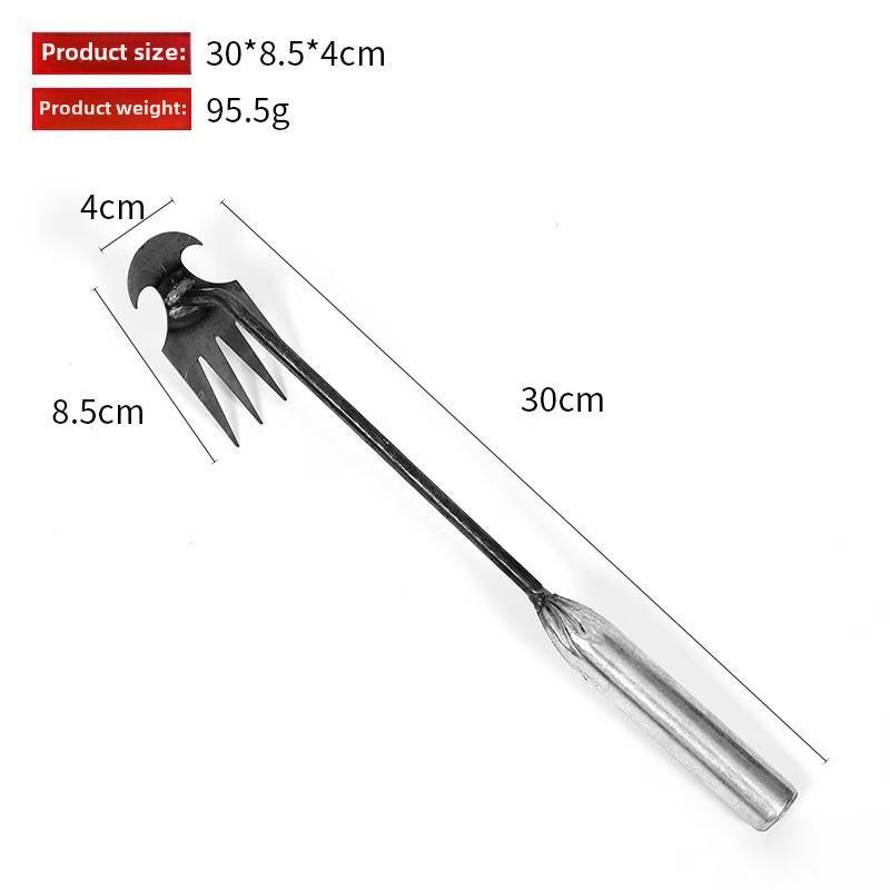 

Инструмент для прополки садовых граблей: Сельскохозяйственная мотыга из марганцевой стали для выкапывания дикорастущих овощей и рыхления почвы. Fine weed removal tool, 30cm