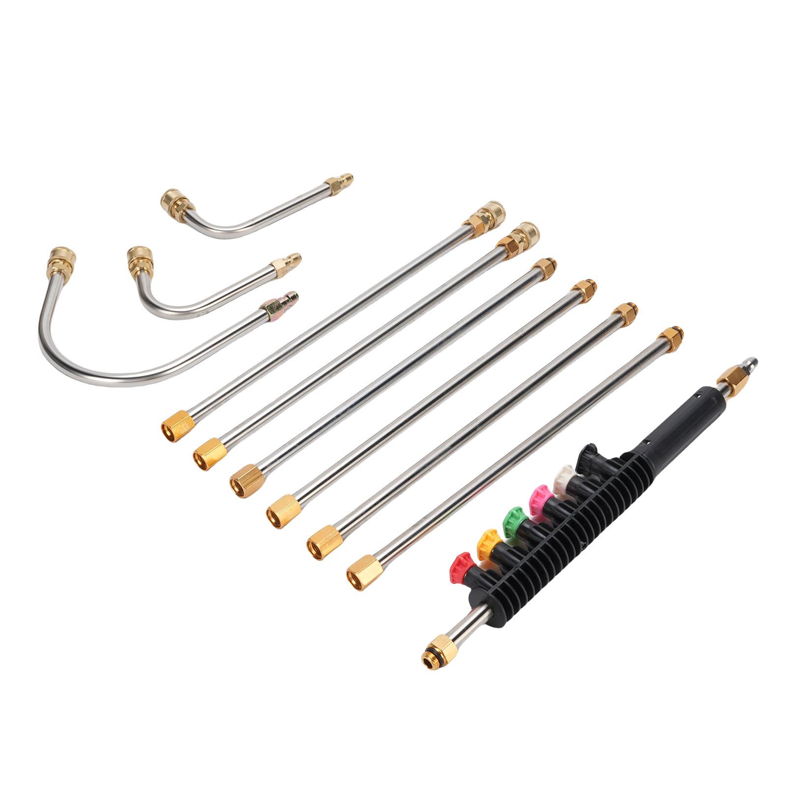 

Pressure Washer Extension Wand Set 4000PSI Power Washer Lance with 60 degrees 90 degrees Curved 60 degrees Large U