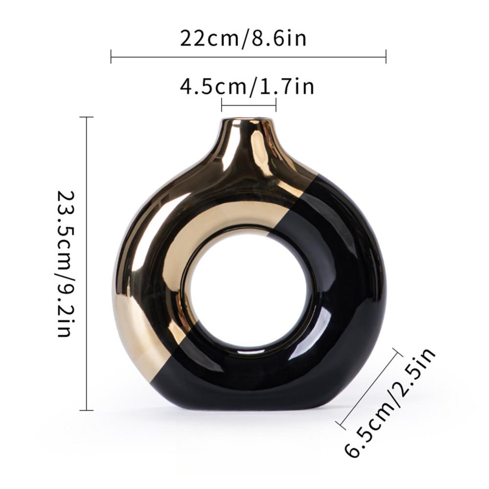 Luksusowy Złoty Ceramiczny Wazon na Kwiaty do Kwiatów Ślub Dom Stół Dekoracja Kwiatowa Prezent na Parapetówkę Minimalistyczny Wystrój Domu