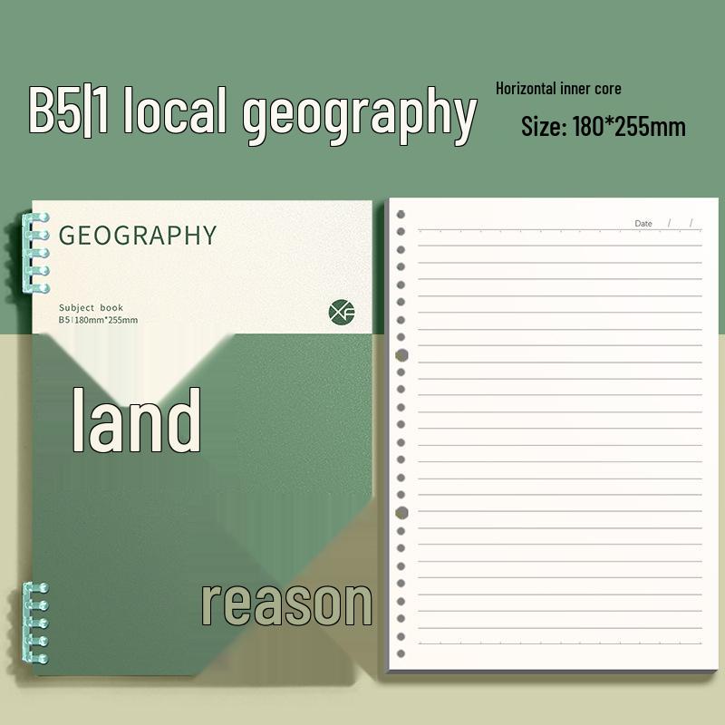 Thickened Loose-Leaf 5-Subject Notebooks for Students: Removable Pages & Error Correction Section