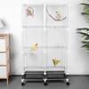Bird Cage Universal Wheel with Stand Tray Swing Ladder Metal Parrot Cage Wide Birdcage for Parrots Cockatiels Conures Parakeets