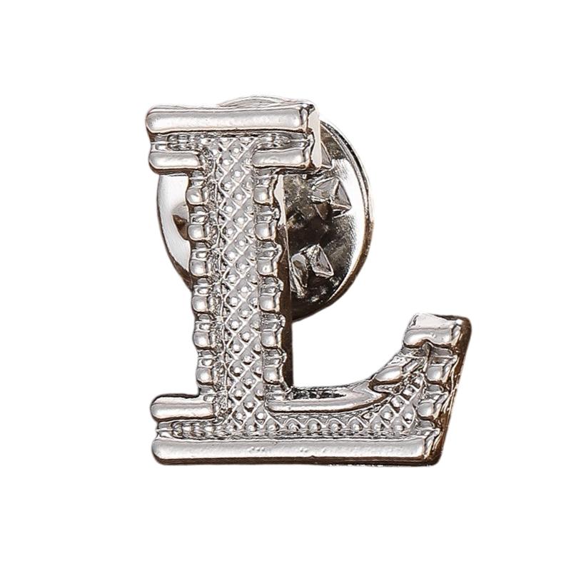 A-Z Letter Initial Lapel Pin Brooches Vintage Coat Suit Shirt Badge Party Office Brooch Pins Gifts For Men And Women Accessories