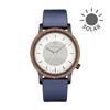 Kabholz Fred Walnut Navy Wooden German Water Officially MFRE0645 Watch, Design, Solar-Powered, Resistant, Imported, Men's, Navy,