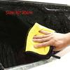 1pc New Yellow Gray Car Cleaning Towel  Wiping Cloth Double Sided 30*30cm Coral Velvet  Car Care
