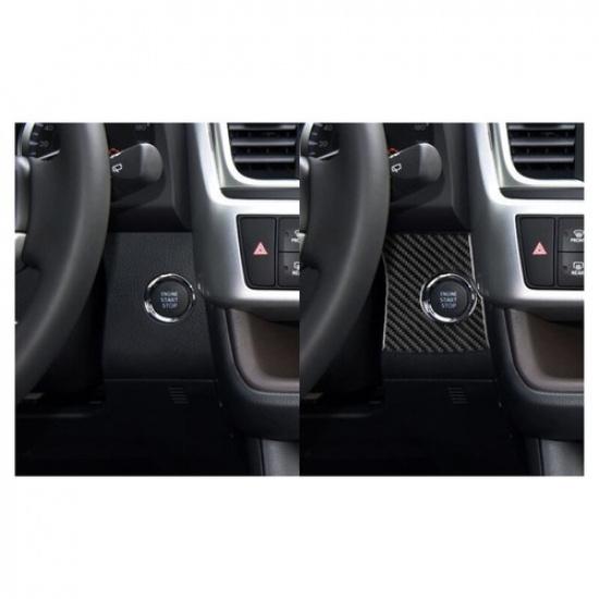 Carbon Fiber Car Engine Start Button Frame Cover For Toyota Highlander 2015-2018