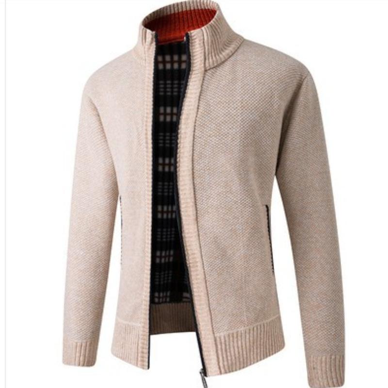 Men's Autumn and Winter Sweater Zipper Jacket Loose Sweater Men's Casual Youth Knitted Cardigan