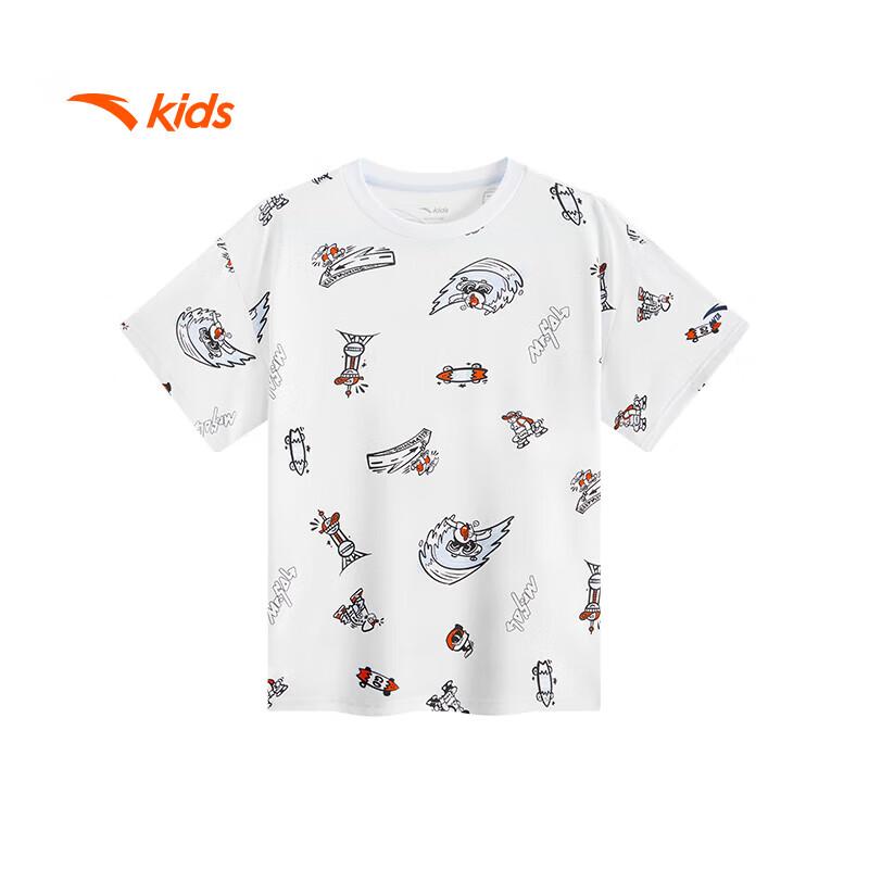 Anta Boys  Breathable Knit Short Sleeve T-Shirt 140