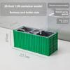 2025 Mini Pencil Holder Shipping Cargo Shape Container Desk Top Pen Holder Storage Box for Office Gifts Custom Folders