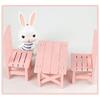 Miniature Kitchen Table And Chairs Set Wooden Dollhouses Furniture For 1/6 Scale Doll Decors