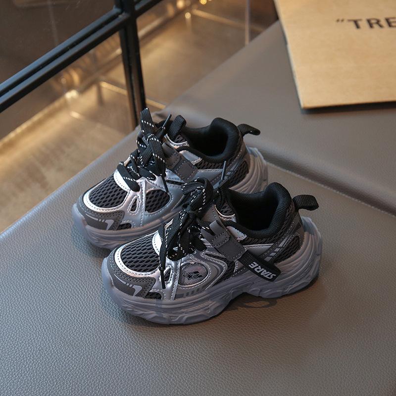 Girls' dad shoes 2025 autumn new children's sports shoes mesh breathable lightweight soft sole boys running shoes tide