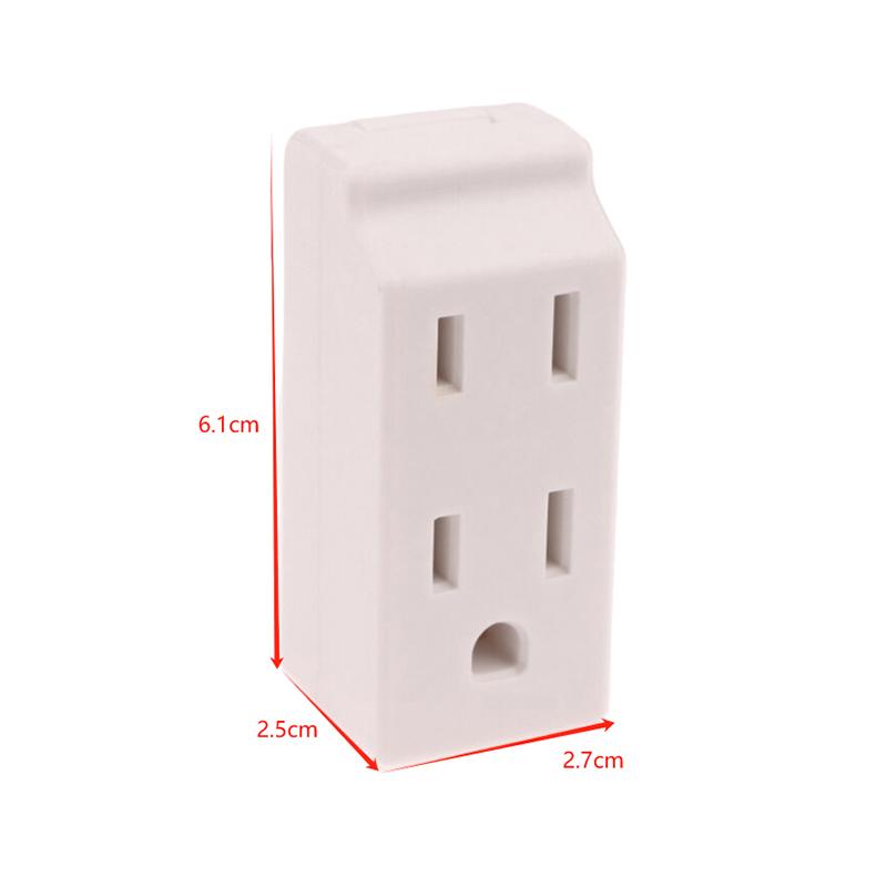 3 In 1 American Standard Power Plug Adapter Nema 1-15P Male To Female 125 Degree Rotation Us 2 Pin To 3 Pins Socket