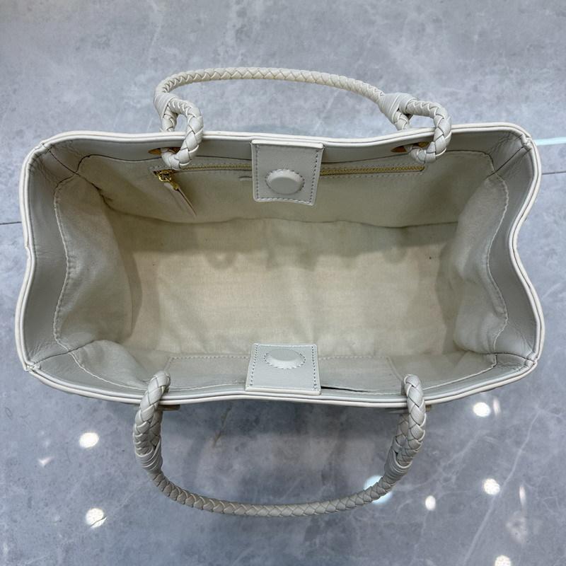 New woven leather handbag vegetable basket, basket bag tote bag, shoulder messenger bag, women's large capacity