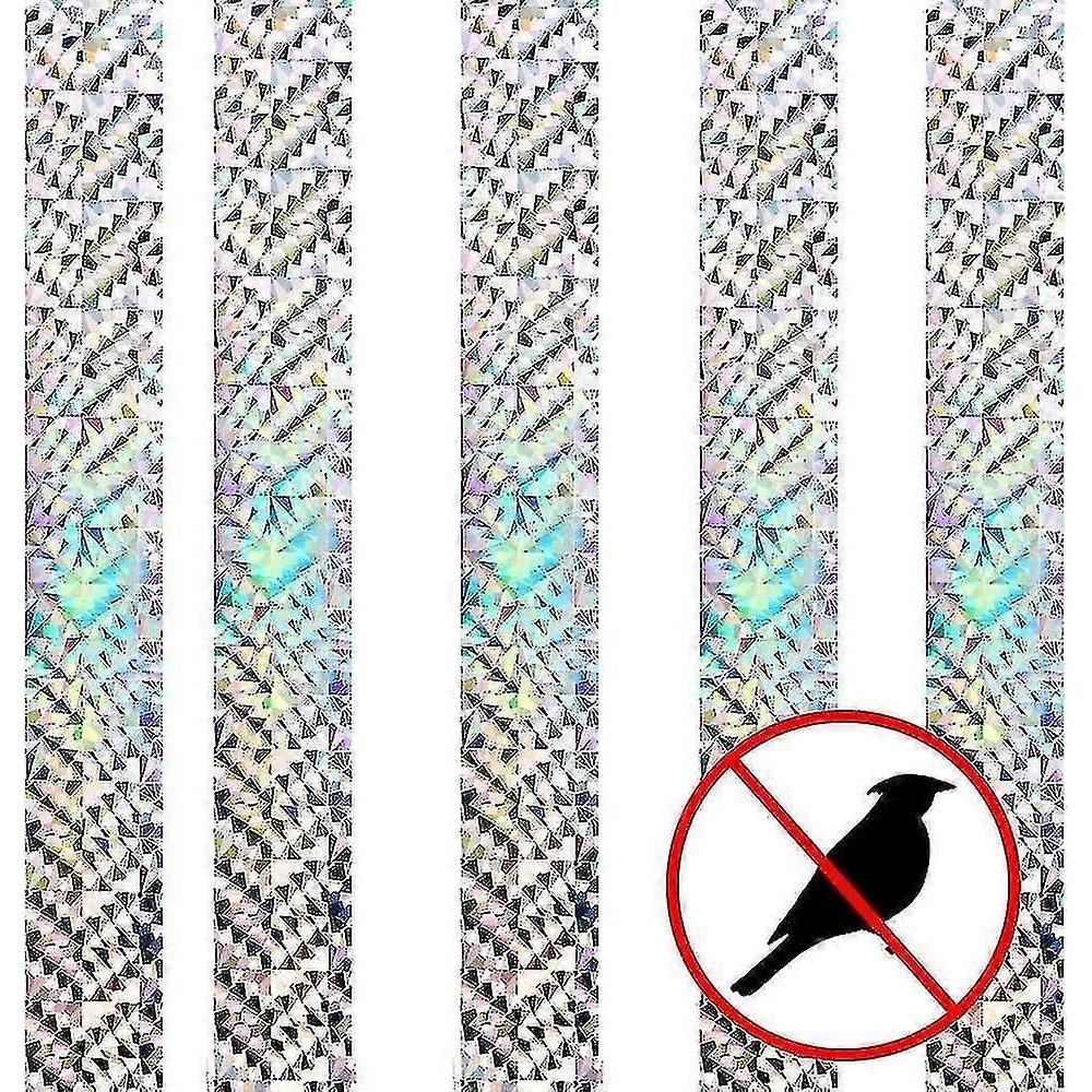 Bird Repellent Tape, Set Of 3 Tapes X 50m X 4.8cm - Scarecrow Bird Repellent - To Repel Crow Pigeons And More, 150m-hy