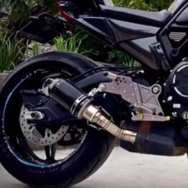 Motorcycle Exhaust Pipe for Chu Liuxiang CLX700, Stainless Steel, 51mm, Small/Medium Section