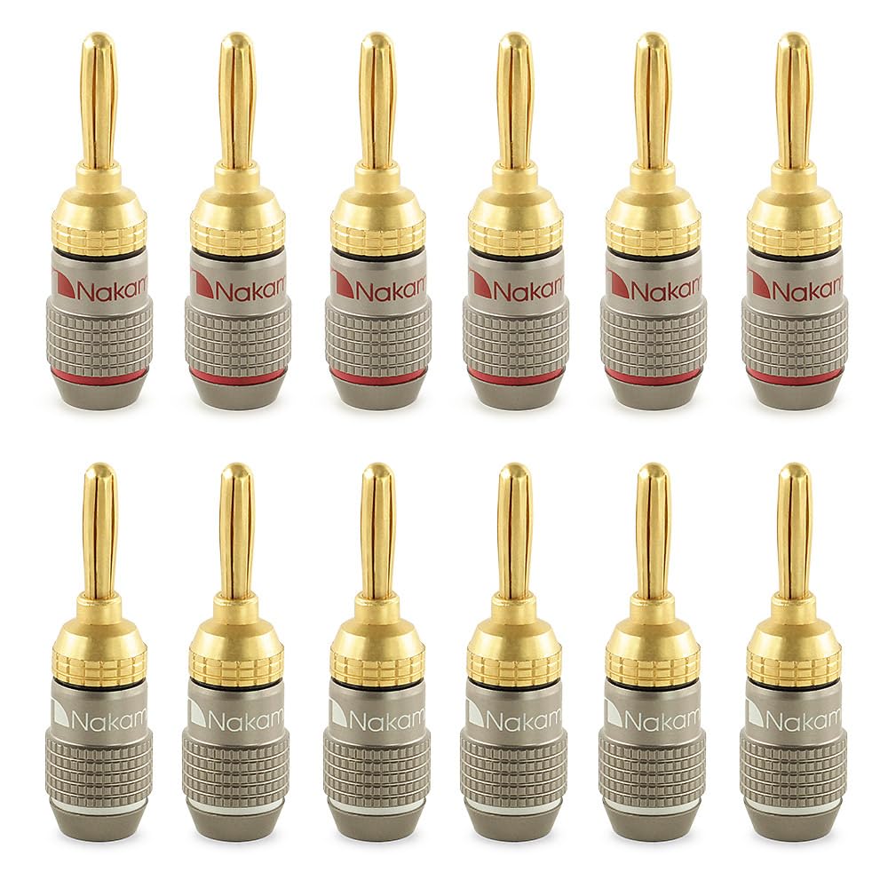 

Nakamichi FanLock Excel Series 24k позолоченный банановый штекер 10 AWG 18 AWG калибр 4 мм динамик усилитель стерео домашний кинотеатр радио аудио провод кабель