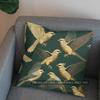 2D Exquisite Green Birds Pattern Throw Pillow Pattern Cushion Cover Suitable For Sofa Bedroom Car Pillow Cover