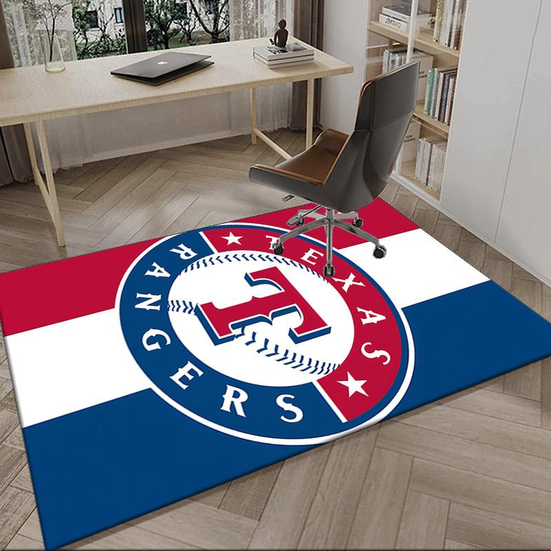 Baseball Rangers Map Carpet, Kitchen Rugs, Yoga Mat, Non-Slip Mats, Rug for Bathroom, Living Room Bedroom, Camping Rugs Christmas Gift