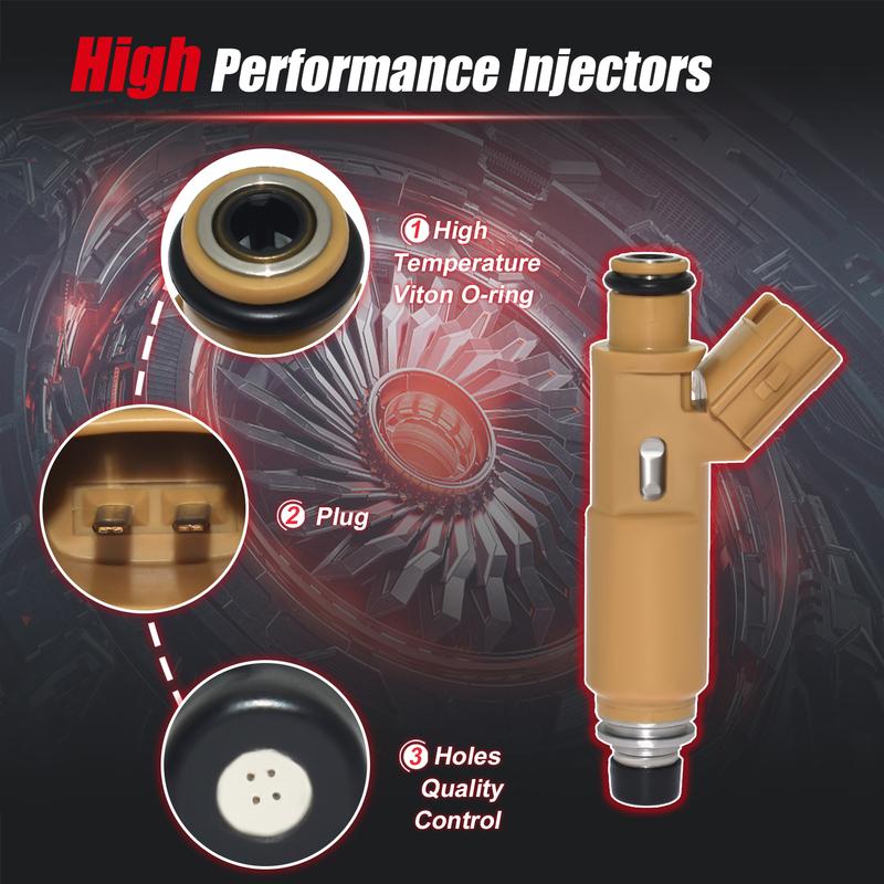 4 Stück Einspritzdüsen für Toyota Celica GTS Pontiac Vibe 1.8L 2000 2001 2002 2003 23209-2 23250-22070 232502 23250-2