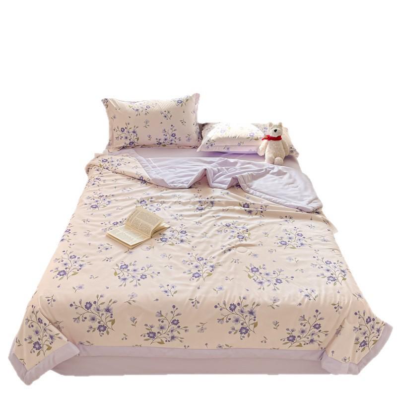 Washed Cotton Ultrasonic Embossed Summer Quilt - Double Size, Lightweight, Ideal for Air Conditioning, Gift or Group Purchase.
