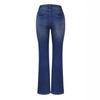 Women's Button-Up Elastic Slim Fit Flared Denim Pants