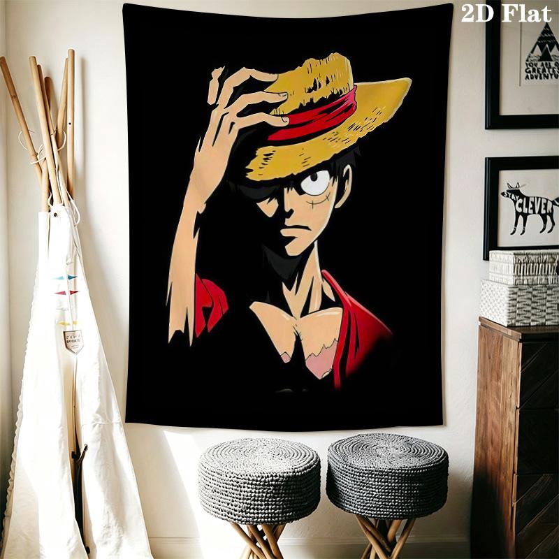 One Piece Monkey D Luffy Wall Tapestry Aesthetic Wall Hanging Printed Fabric Blanket Decorative Tapestries For Bedroom Living Room Home Decor