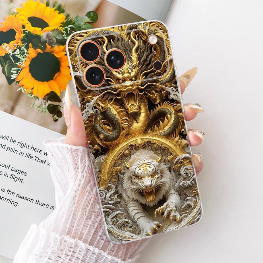 For Apple iPhone 17 Pro Max Case Luxury Flowers New Painted Cover Clear Silicone Case For iPhone 17 Air iPhone17 Pro Soft Fundas