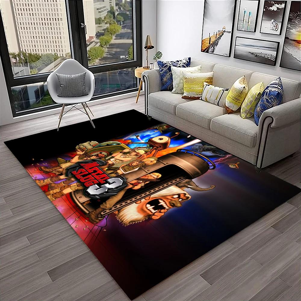 Retro Game Metal Slug Gamer Cartoon Carpet Rug for Home Living Room Bedroom Sofa Doormat Decor,kids Area Rug Non-slip Floor Mat