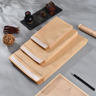 Thickened Chinese-Style Kraft Paper Envelope with Self-Adhesive Seal for Cash, Invoices, and Documents
