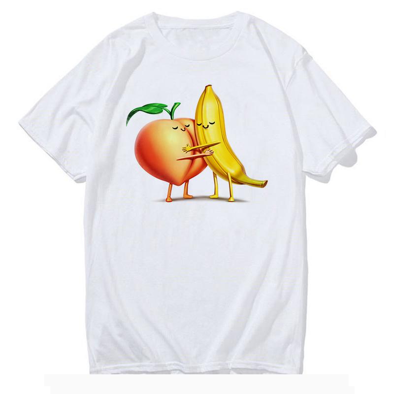 Acknowledgment Of A Specific Fruit Printed Unisex Short Sleeve Harajuku Tshirt Fruit Style Cute Tops Graphic