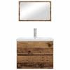 Bathroom Furniture Set with Drawers 3 pcs Reclaimed Wood Effect Particleboard