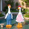 Couple Duck Statues Resin Figurines for Garden Decor Outdoor Lawn Patio Decorative Sculptures Set of 2 Weather Resistant
