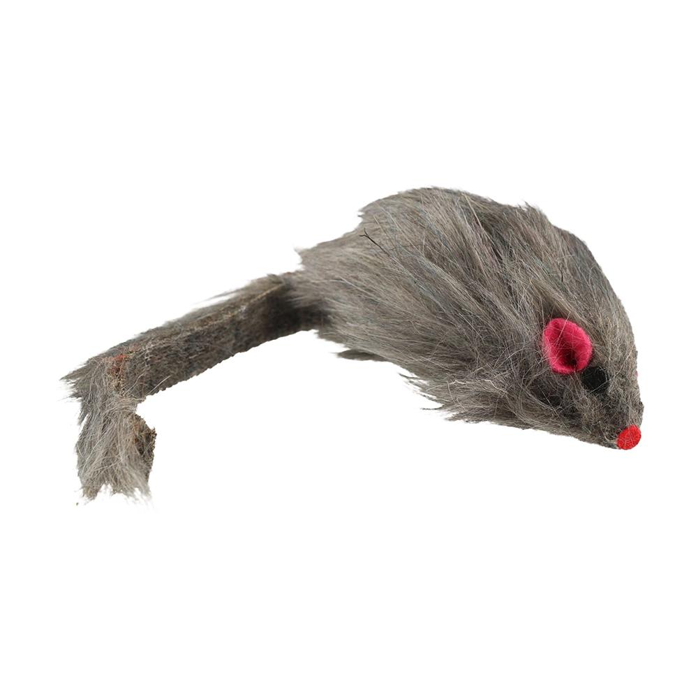 Plush False Mouse Cat Pet Toys Soft Long-haired Tail Mice Toys Relieve Boredom