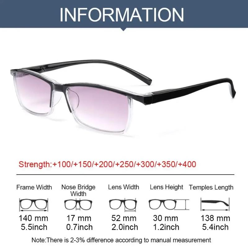 TR90 Reading Glasses for Man and Woman Fashion Business Gradient Color Unisex Eyewear Protection Portable Vintage Eyeglasses