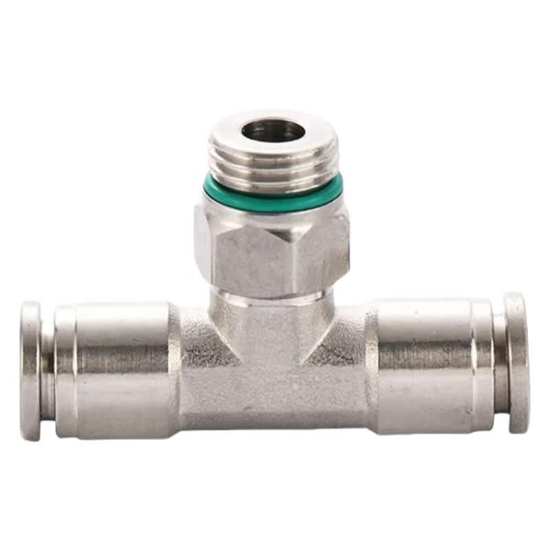 304 Stainless Steel T-Type Quick Connect G-Thread 3-Way Fitting