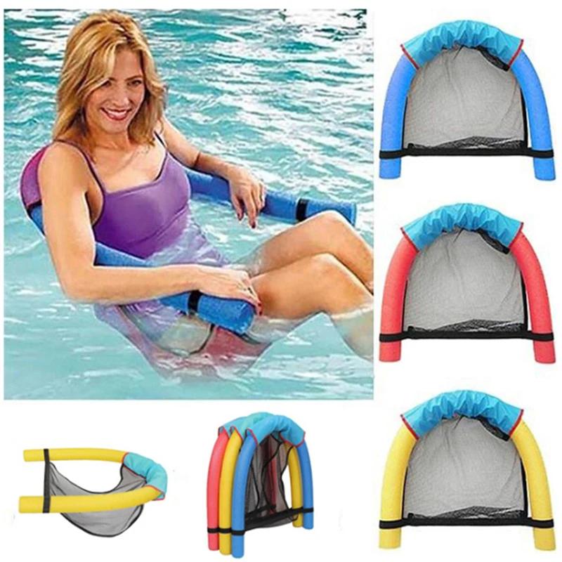Floating Pool Water Hammock Pool Float Lounger Kid Adult Durable Swim Ring Bed Net Cover Pool Noodle Chair Swimming Accessories