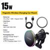 Essager 15W Magnetic Wireless Car Phone Holder Adjustable 360 Degrees Car Charger For iPhone 16 15 14Pro Samsung Universal Phone