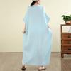 DIMANAF New 2026 Women Plus Size Summer Casual Sundress Long Dress Cotton Loose Oversize Maxi Beach Solid Elegant Lady Holiday