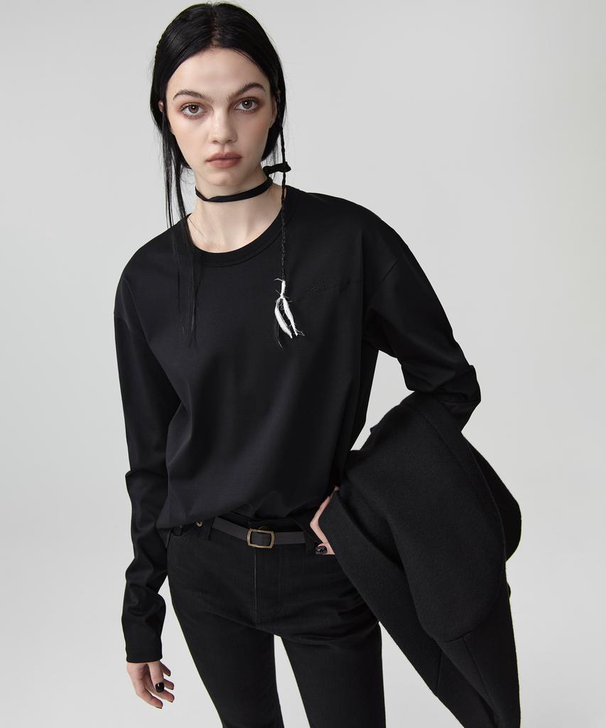EAN JO Premium Cotton Loose Fit Long Sleeve (Black)
