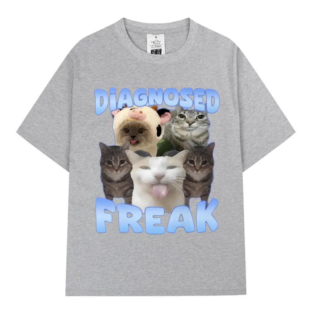 Summer freak funny watermelon cat meme Graphic T Shirt Men Women Silly Kitten Lover T Shirt Fashion cotton oversized T shirt