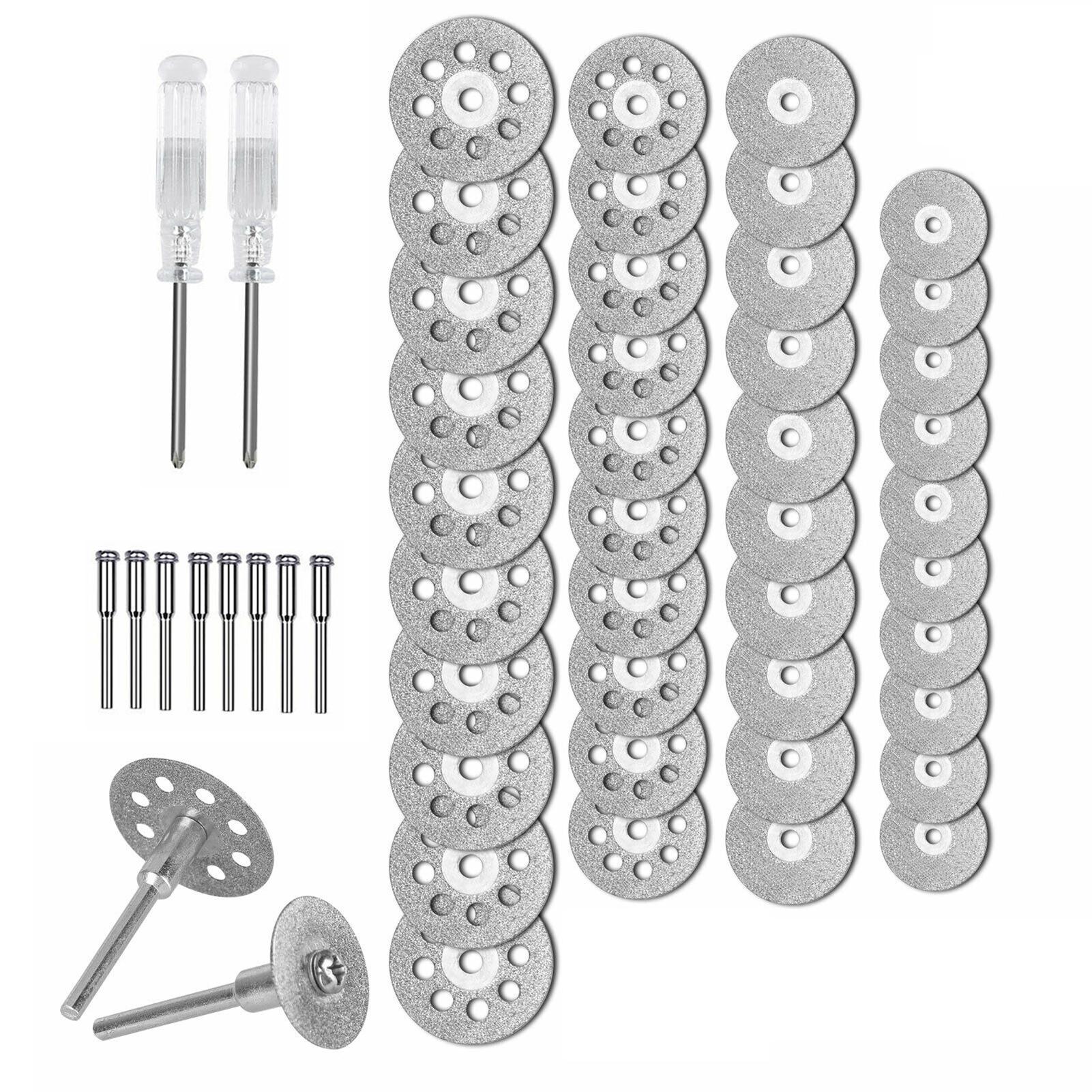 

50 шт., комплект алмазных отрезных кругов для вращающихся инструментов, шлифовальный станок, металлический отрезной диск 1 Kit