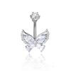 European & American Cute Little Bear Butterfly Navel Stud - Versatile Simple Piercing Accessory