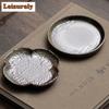 2pc/lot Old Rock Mud Four Leaf Coasters Non-slip Coasters For Coffee Cups Saucer Heat Insulation Placemats Cup Holder Teaset