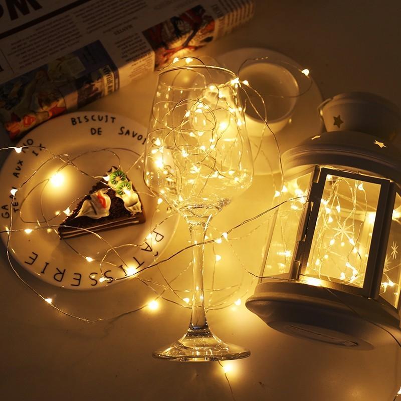5M/2M bateriový LED světelný řetěz pro domácí dekoraci, DIY světlo do ložnice, dárek/LED pohádkový světelný řetěz pro vytvoření atmosféry