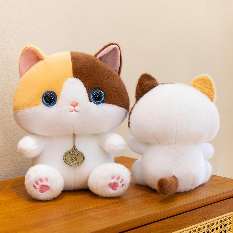 Cute Cartoon Cat Plush Bed Doll - Adorable Home Ornament & Gift for Girls