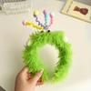 1pc Cute Monster Plush Headband For Women Funny Cartoon Hairband For Face Washing And Birthday Adorable Twisted Stick Punk Style Daily Hair Accessory
