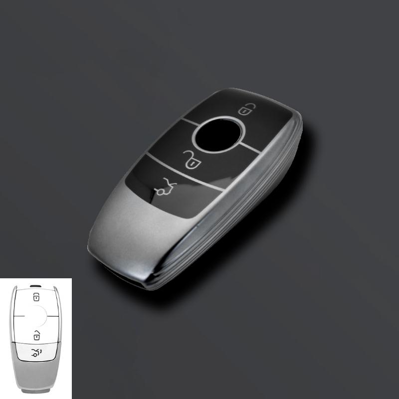 

Grey TPU Car Remote Key Case Cover Shell For Mercedes Benz A C E S G Class GLC CLE CLA GLB GLS W177 W205 W213 W222 X167 AMG серый