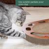 Aire de jeu chat jouet chat interactif-planche griffoir pour chats en carton|couleur du bois, argent,|